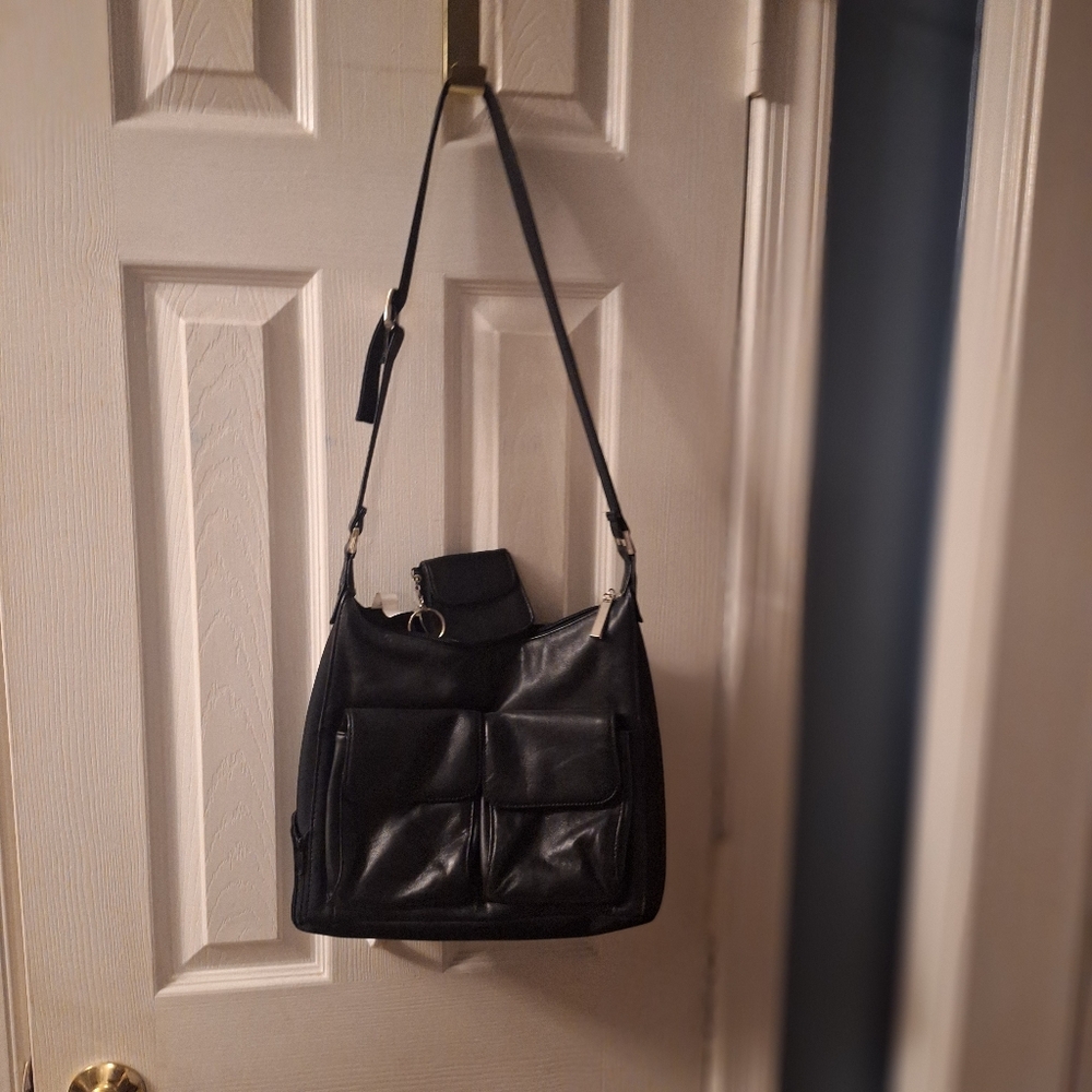 Black Leather Shoulder Bag